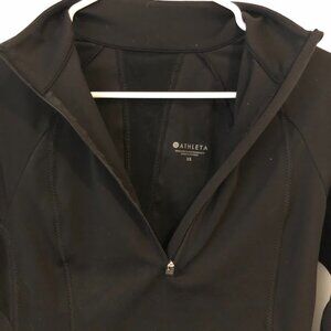 Athleta black quarter zip XS